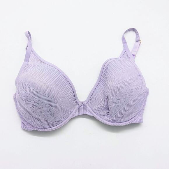 Thirdlove Pastel Purple Everyday Lace Plunge Bra Size 34F - Picture 1 of 4